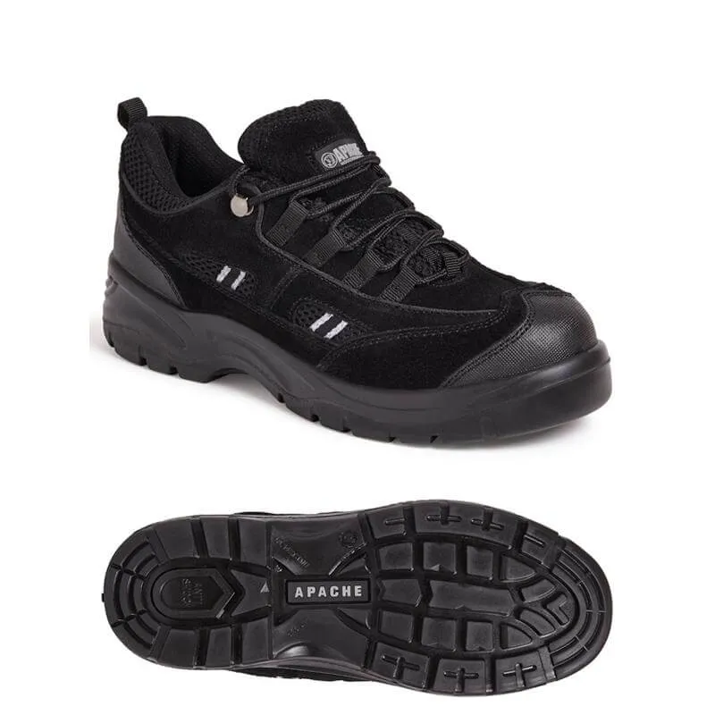 Apache AP302SM Black Suede Safety Trainers