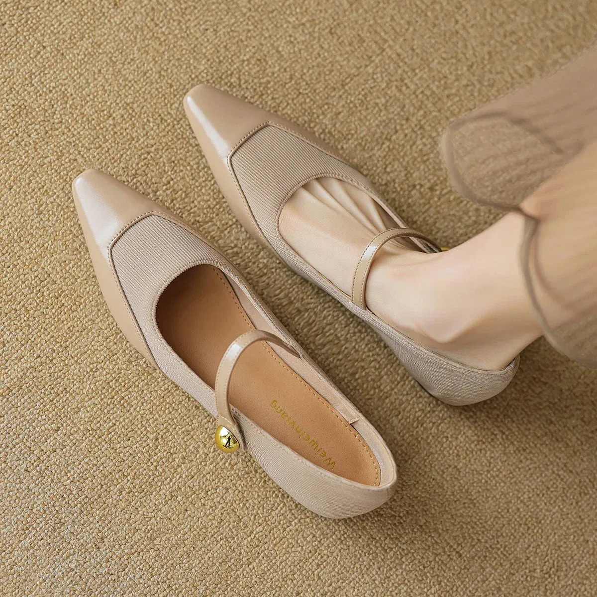 binfenxie  -  2024 New Shoes for Women Classic British Style Mary Jane Shoes Low Top Pointed Toe Women Loafers Comfortable Soft Casual Shoes