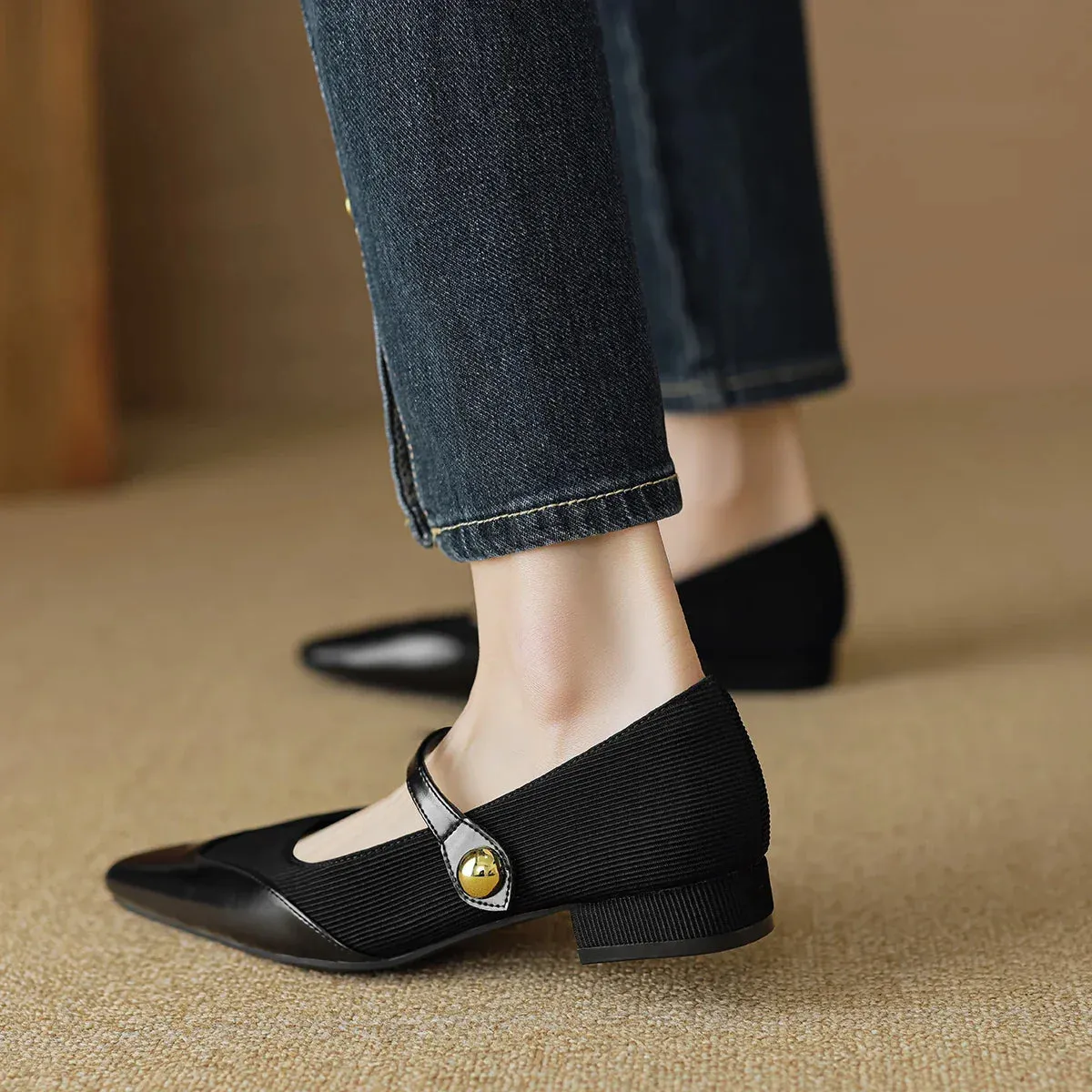 binfenxie  -  2024 New Shoes for Women Classic British Style Mary Jane Shoes Low Top Pointed Toe Women Loafers Comfortable Soft Casual Shoes