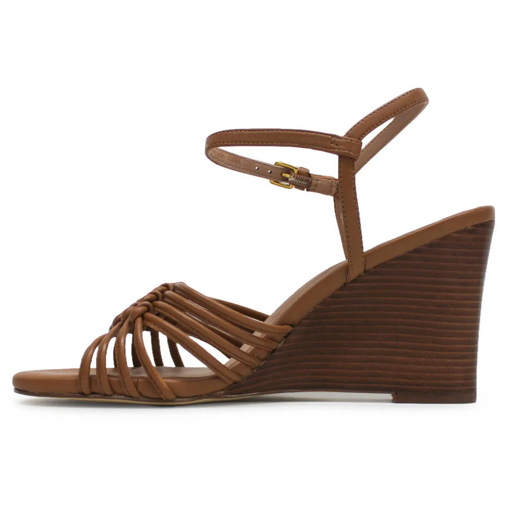 Cole Haan Jitney Knot Wedge Leather Women's Wedge Heels Sandals