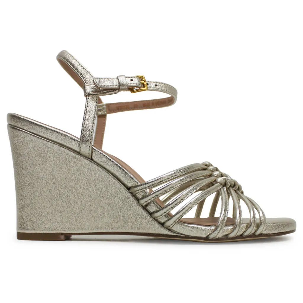 Cole Haan Jitney Knot Wedge Leather Women's Wedge Heels Sandals