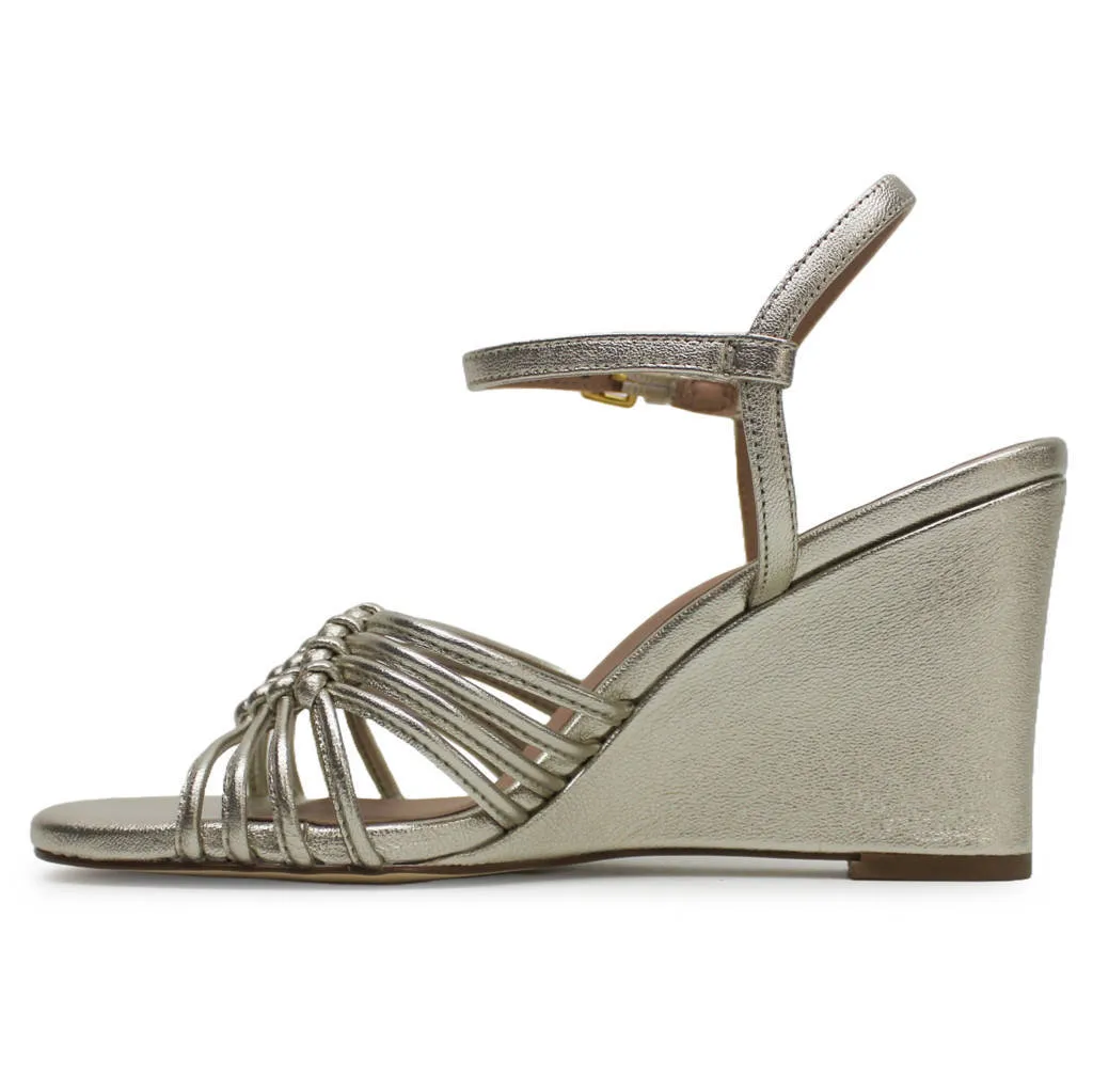 Cole Haan Jitney Knot Wedge Leather Women's Wedge Heels Sandals