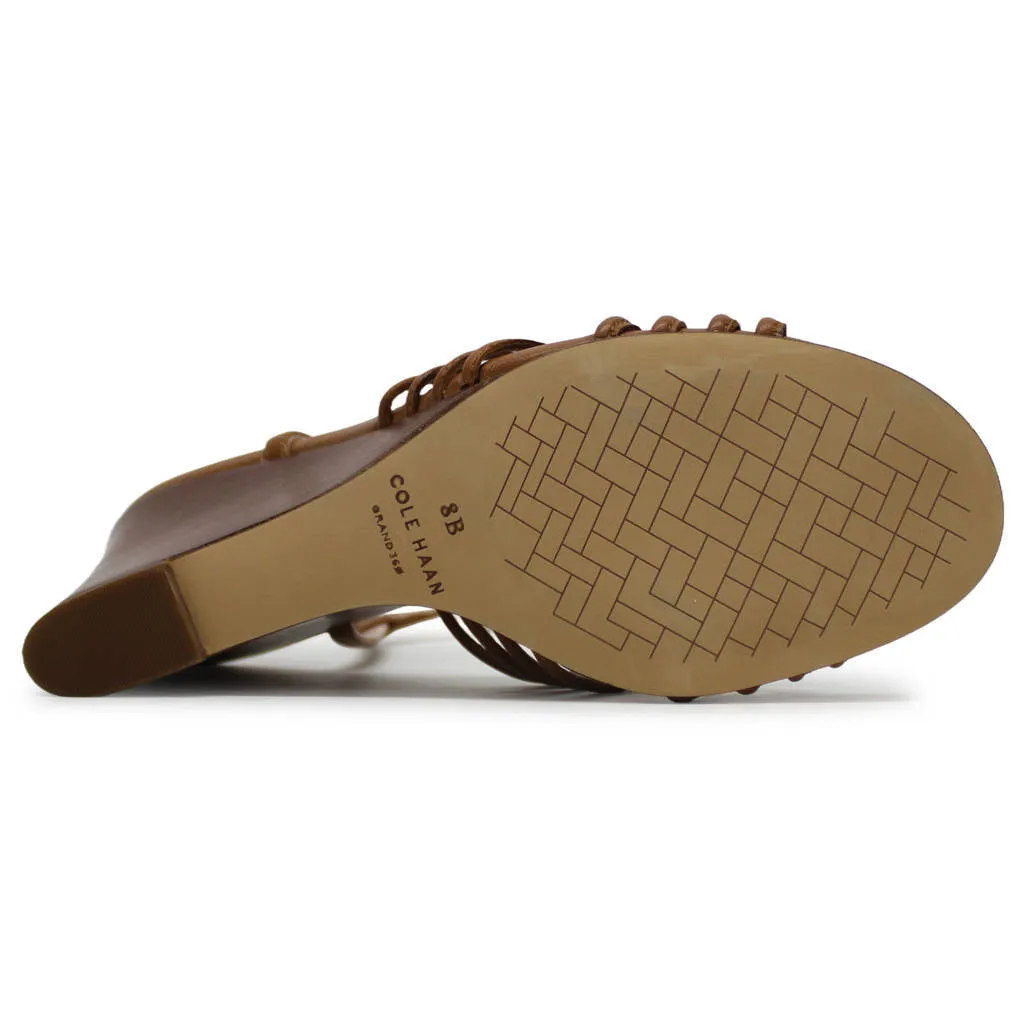 Cole Haan Jitney Knot Wedge Leather Women's Wedge Heels Sandals