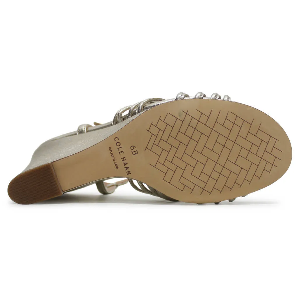 Cole Haan Jitney Knot Wedge Leather Women's Wedge Heels Sandals