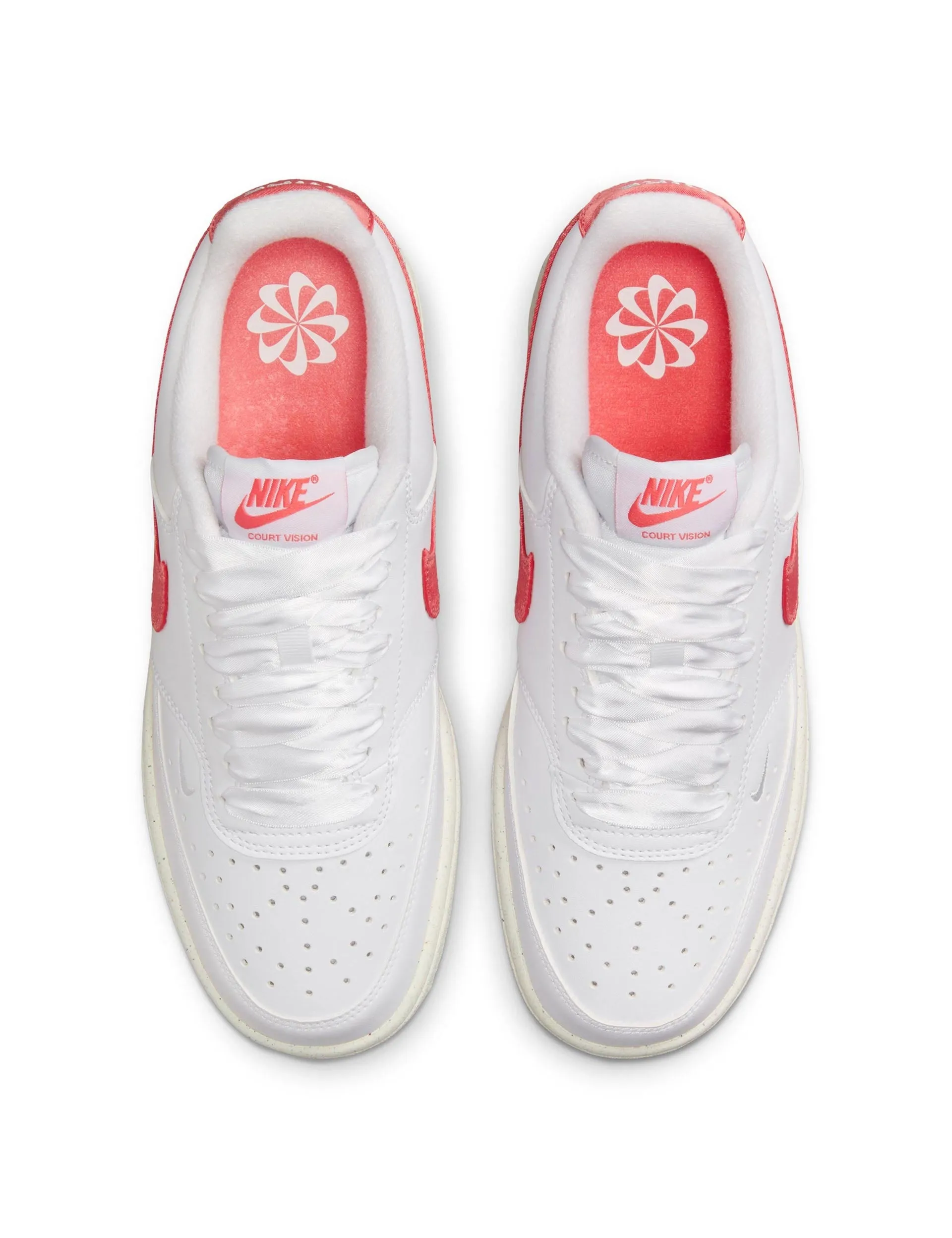 Court Vision Low Next Nature Shoes - White/Magic Ember/Sail