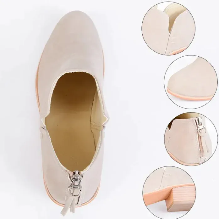 Fashion Boots For Women - Stylish Faux Suede, Comfortable Fit, Durable Rubber Sole, Versatile Design