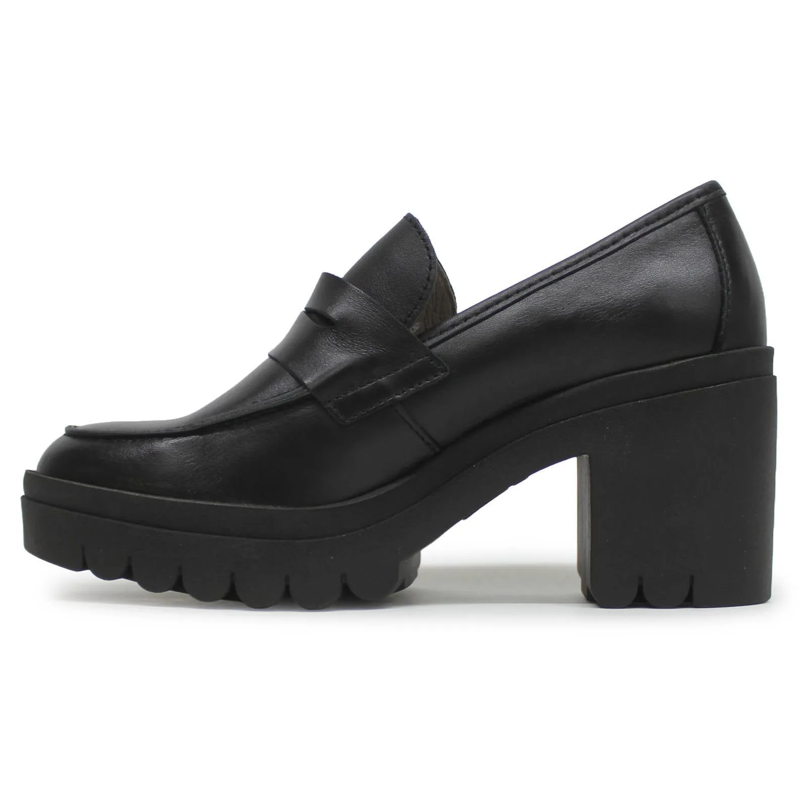 Fly London Toky803Fly Leather Women's Block Heel Slip On Shoes