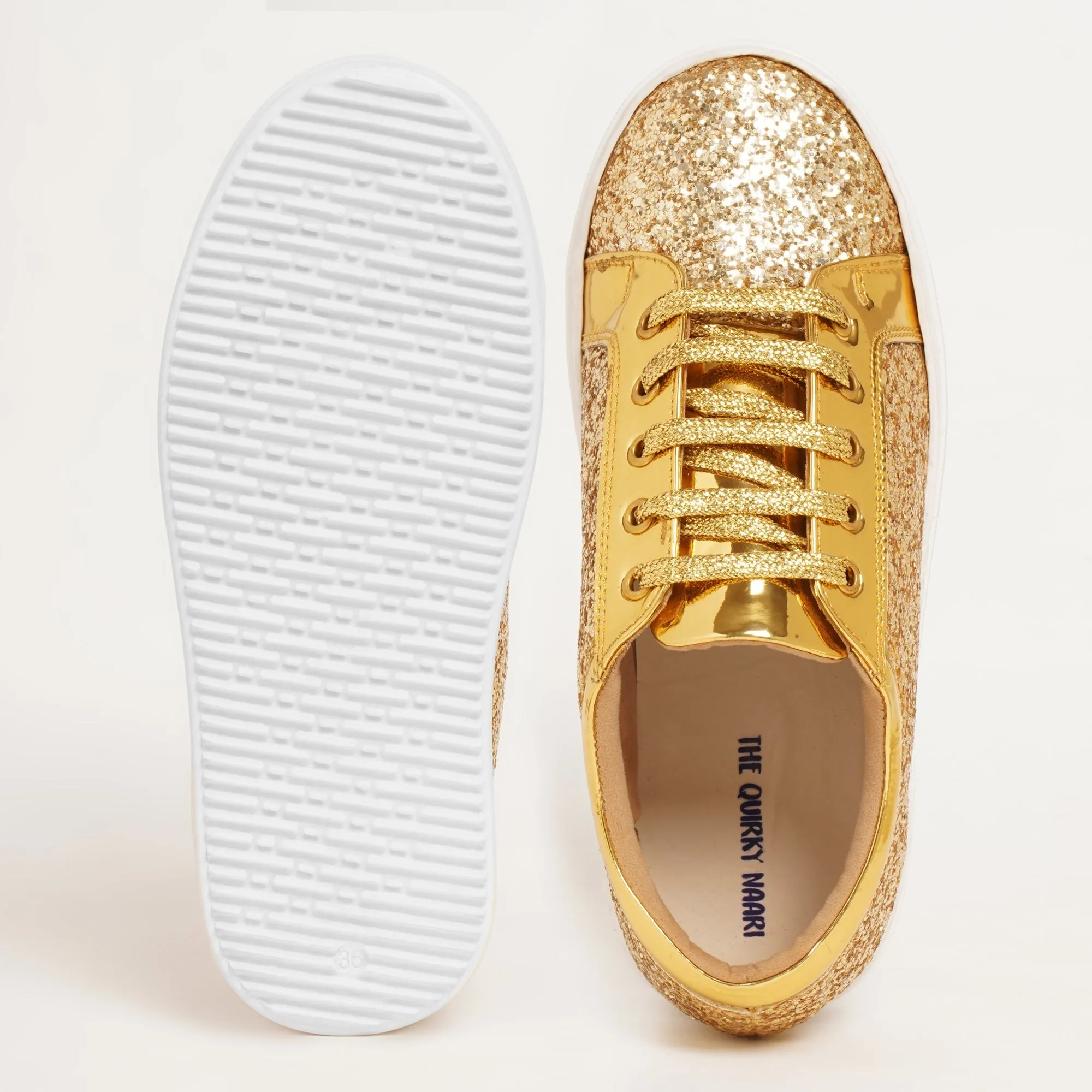 Glitterati Sneakers - Golden