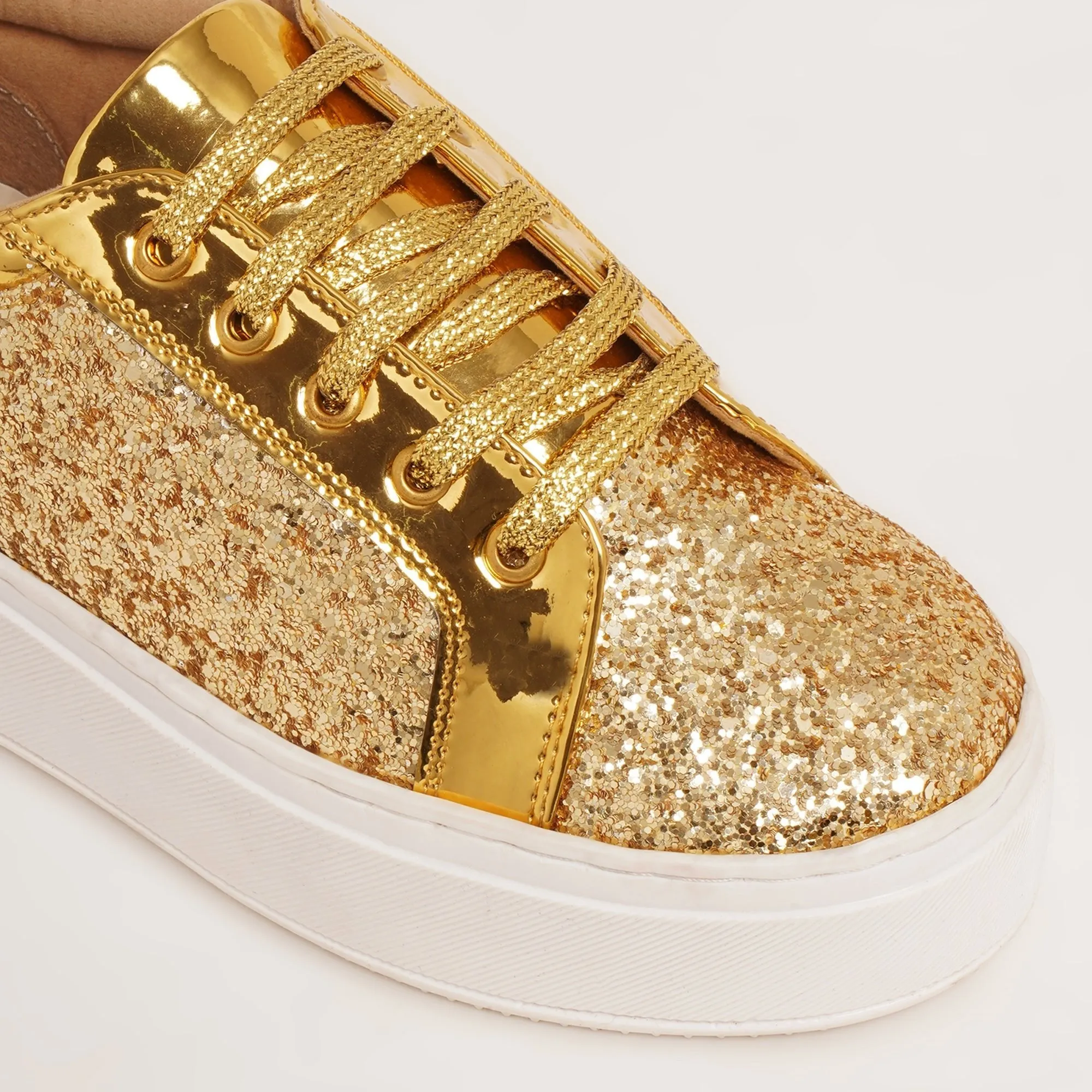 Glitterati Sneakers - Golden