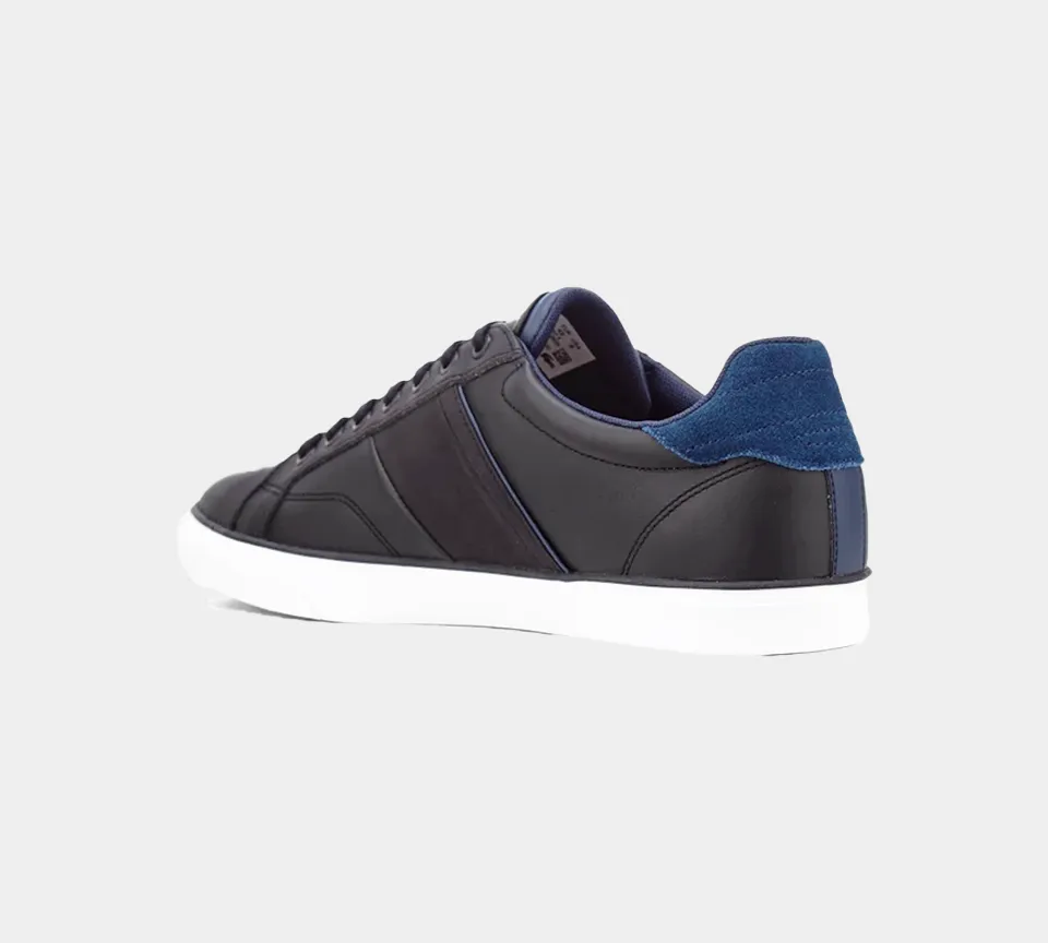 LACOSTE FAIRLEAD LEATHER TRAINERS BLACK