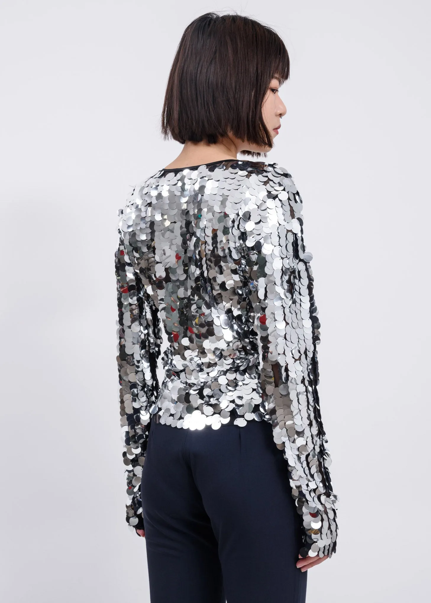 Silver Sequin T-Shirt