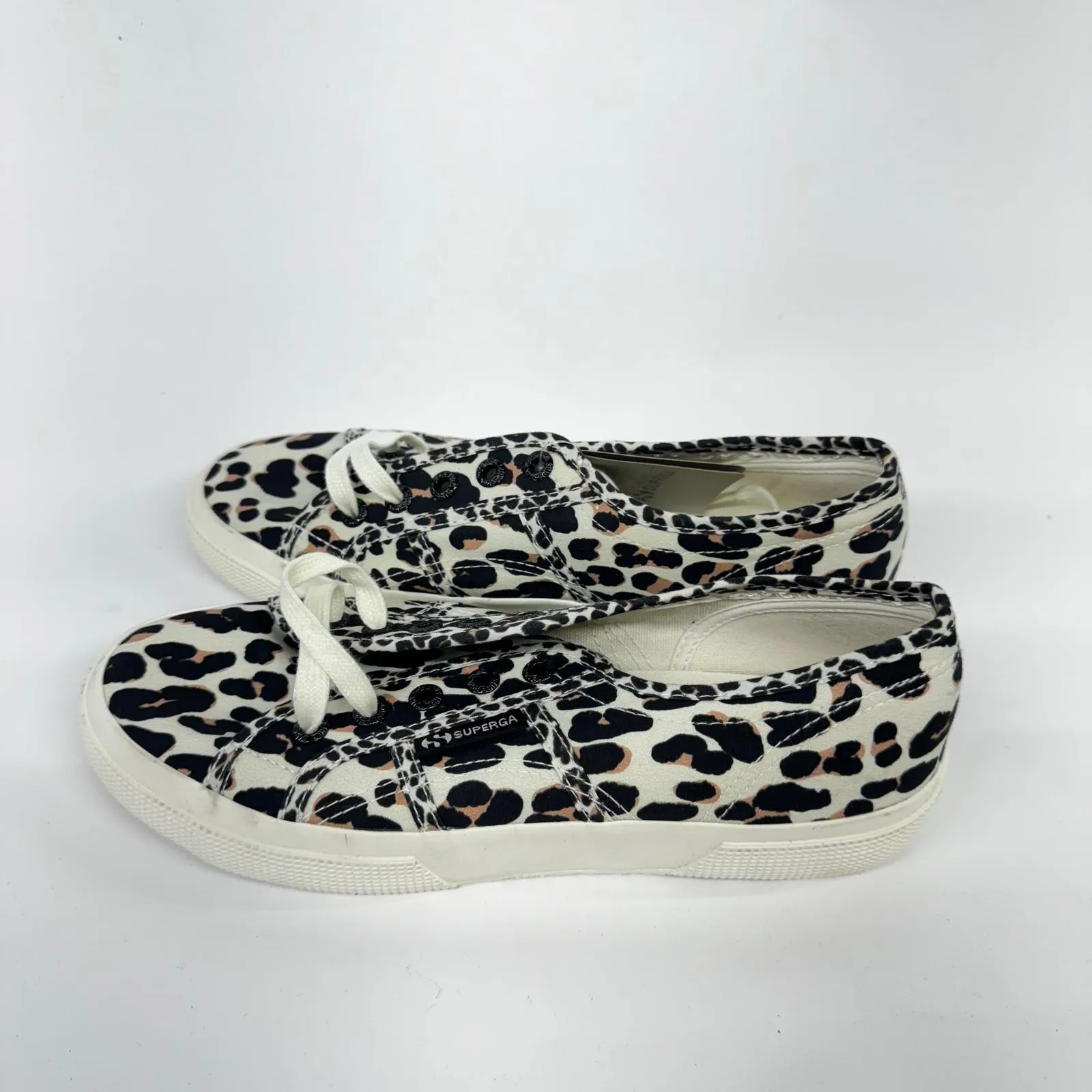 Superga 2750 Light Leopard Print Women's Canvas Trainers, New, No Box, Size 5